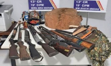 Polícia Militar Apreende Oito Armas em Serra Nova Dourada Após Denúncia de Ameaça de Morte