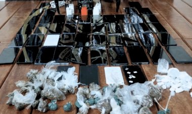Polícia Penal apreende 47 celulares após interceptação de drone em presídio de Mato Grosso