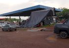 Chuva rápida causa estragos em Novo São Joaquim: telhados destruídos, muros caídos e tendas levadas pelo vento; vídeo