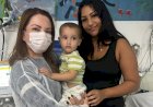 Virginia Mendes visita bebê com câncer na véspera de cirurgia em Cuiabá