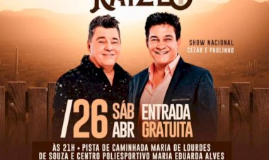 Esquenta para a Exponovo terá show de Cezar e Paulino em Novo São Joaquim