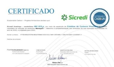 Sicredi Araxingu neutraliza mais de 460 toneladas de carbono