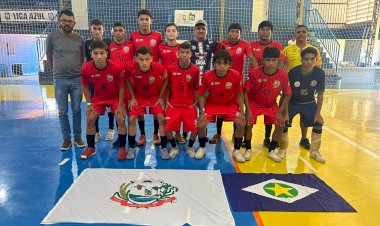 Seleção sub-15 de futsal de Campinápolis conquista 3º lugar na finalíssima da Liga Azul de Futsal