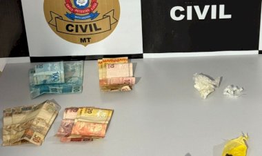 Polícia Judiciária Civil de Canarana apreende crack e maconha em ação investigativa na tarde de quinta-feira
