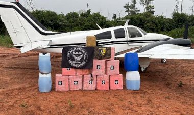 Avião é flagrado com meia tonelada de cocaína pronta para decolagem em MT