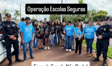 Polícia Militar acompanha passeata de estudantes e garante segurança no trânsito em Campinápolis