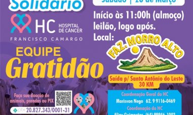 Leilão Solidário em Campinápolis arrecada recursos para Hospital de Câncer Francisco Camargo de Inhumas