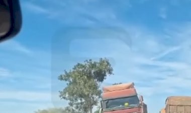 Acidente entre três veículos de carga causa lentidão na BR-158 em Barra do Garças