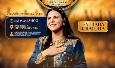 Campinápolis celebra Dia do Evangelho com carreata da fé e show nacional de Eliane Fernandes