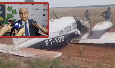 Piloto sofre ferimento leve em pouso de emergência de avião que buscava deputado Júlio Campos em Araguaiana