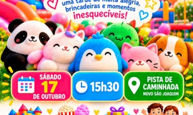 Prefeitura de Novo São Joaquim realiza hoje festa em comemoração ao Dia das Crianças