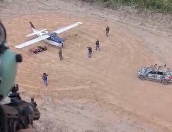 Avião com 450kg de drogas foi apreendido em Gaúcha do Norte