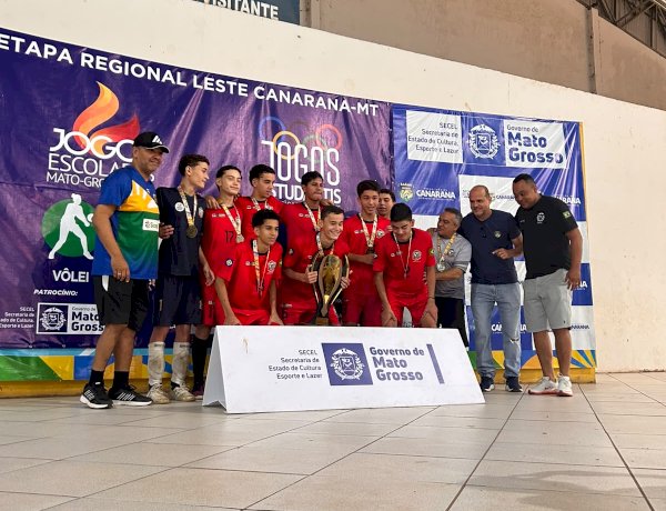 Campinápolis faz história e conquista título inédito e invicto no Futsal A dos Jogos Mato-Grossenses