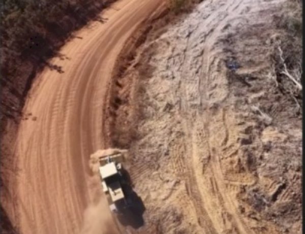 Prefeitura inicia corte de serra na MT-415 para reforçar segurança e melhorar tráfego em Novo São Joaquim