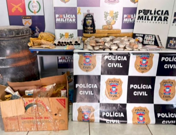 Operação integrada apreende mais de 17 quilos de maconha e prende dupla em Canarana
