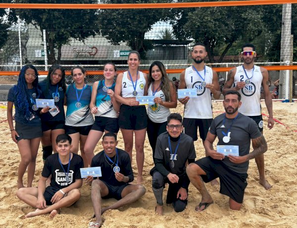 Duplas de Campinápolis conquistam pódio no Torneio do Lazer de Vôlei de Praia em Água Boa