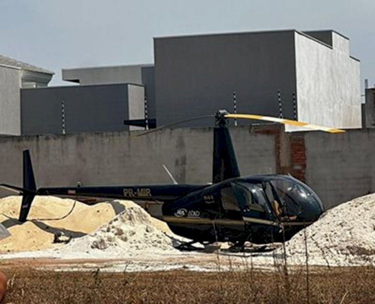 Helicóptero cai em Querência, interior de Mato Grosso