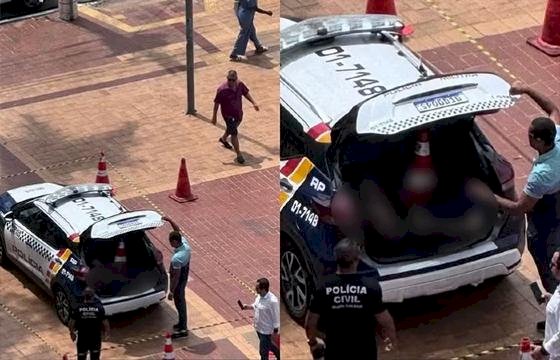 Corpo é encontrado em carro da Polícia Militar estacionado em praça de MT