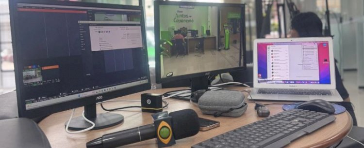 Band TV/Capanema transmite jornal ao vivo direto da agência Sicredi