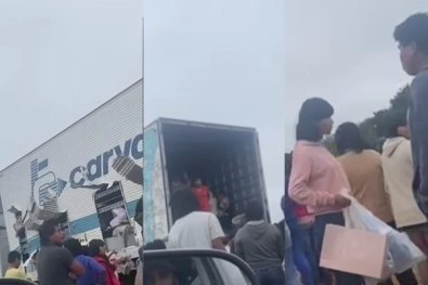Caminhão de transportadora é saqueado por indígenas na BR-070 após pane mecânica; empresa divulga nota