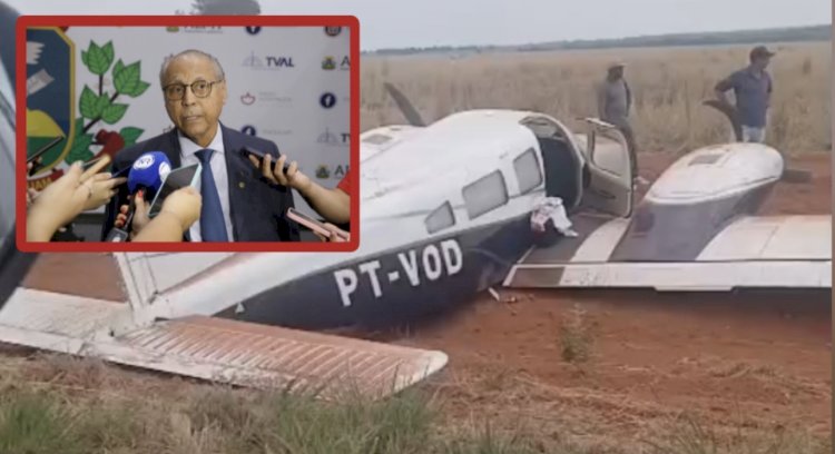 Piloto sofre ferimento leve em pouso de emergência de avião que buscava deputado Júlio Campos em Araguaiana