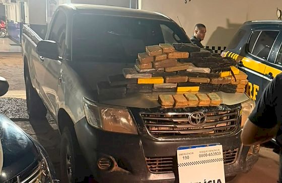 Fundo falso de caminhonete escondia 43 kg de drogas em Canarana